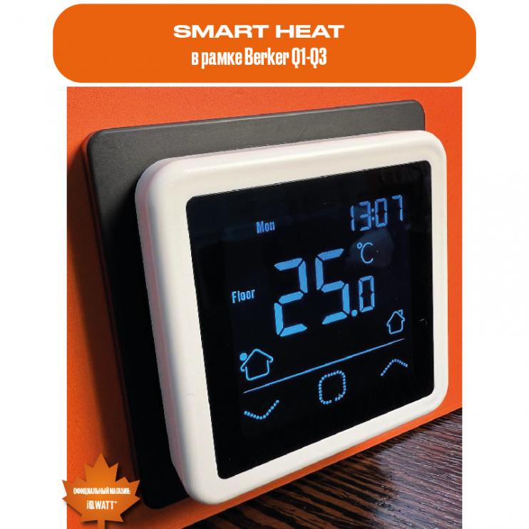 Программируемый терморегулятор с сенсорным дисплеем SMART HEAT WHITE