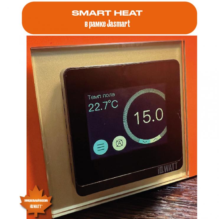 Программируемый терморегулятор с цветным сенсорным TFT дисплеем SMART HEAT Wi-Fi BLACK и голосовым управлением Алиса 